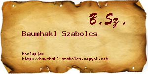 Baumhakl Szabolcs névjegykártya